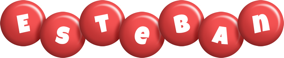 Esteban candy-red logo
