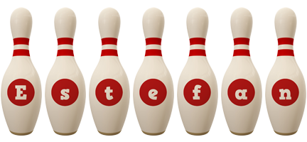 Estefan bowling-pin logo