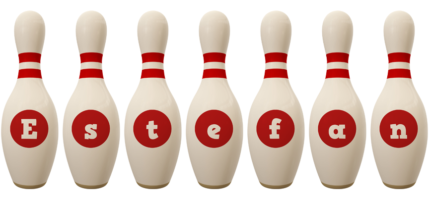 Estefan bowling-pin logo