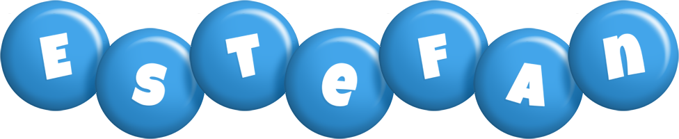 Estefan candy-blue logo