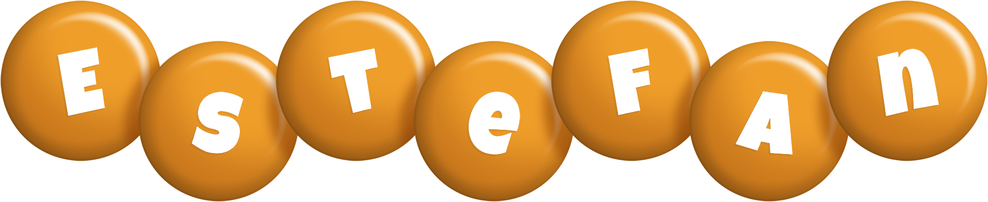 Estefan candy-orange logo