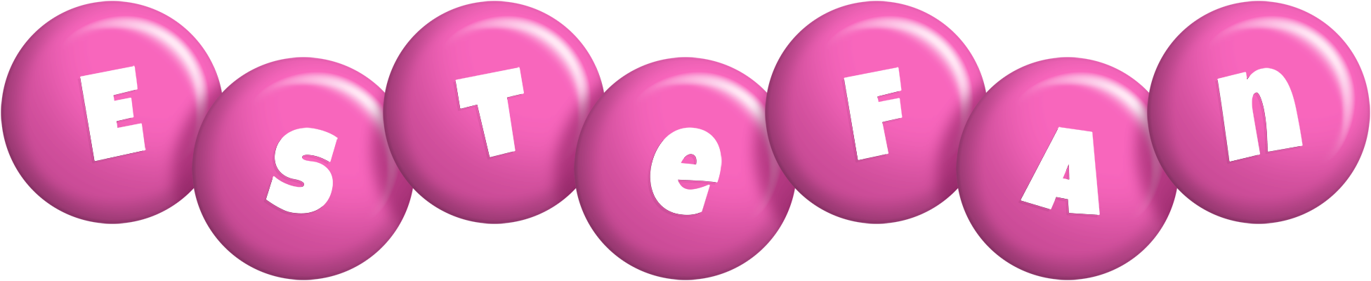 Estefan candy-pink logo