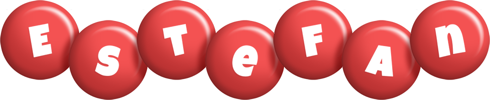 Estefan candy-red logo