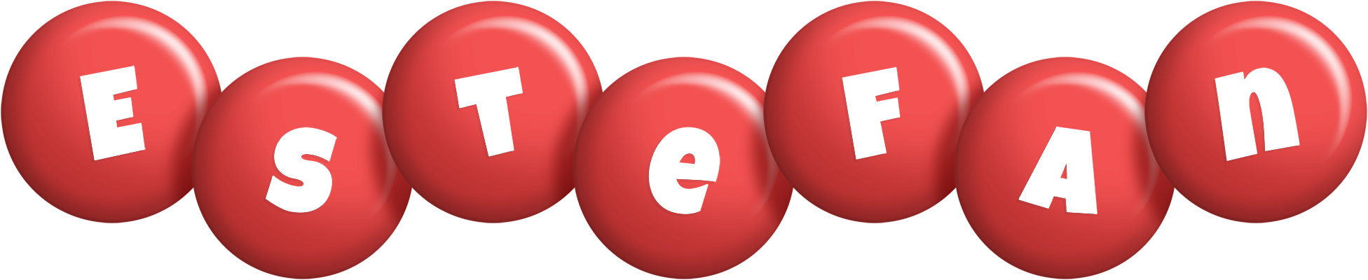 Estefan candy-red logo