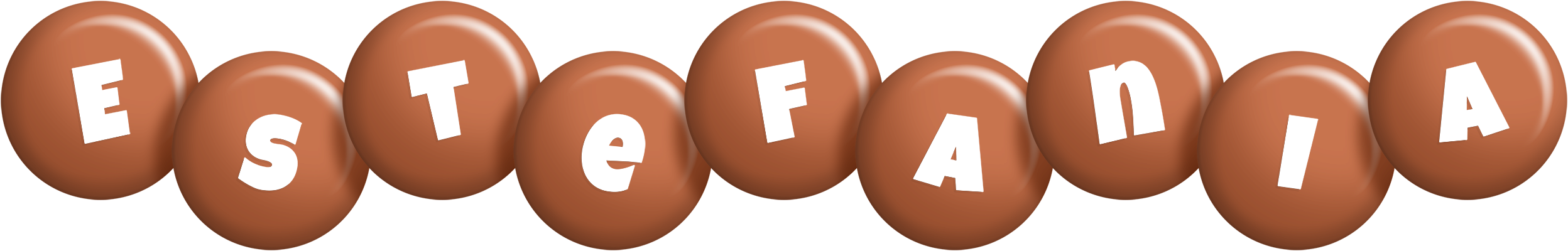 Estefania candy-brown logo