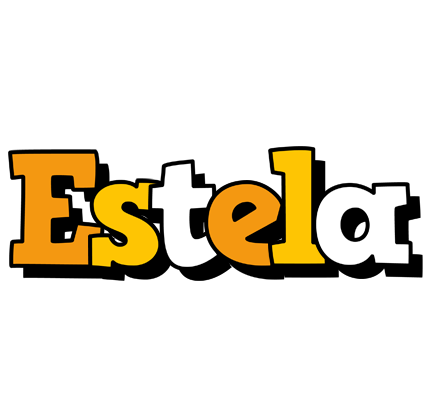 Estela cartoon logo
