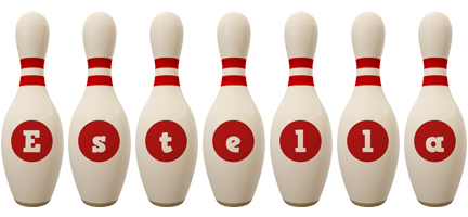 Estella bowling-pin logo