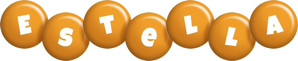 Estella candy-orange logo