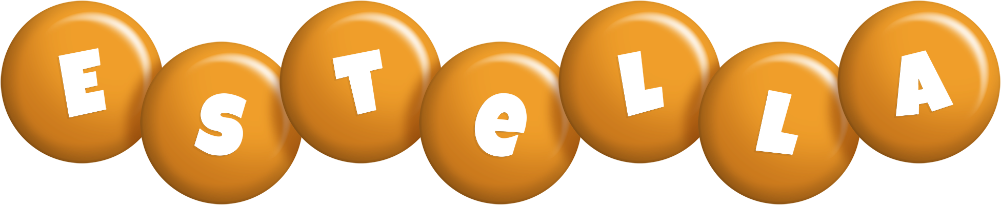 Estella candy-orange logo