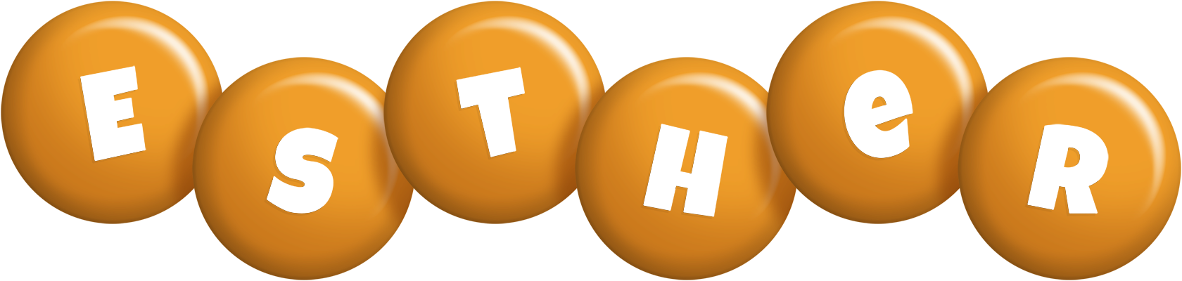 Esther candy-orange logo