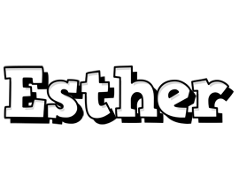 Esther snowing logo