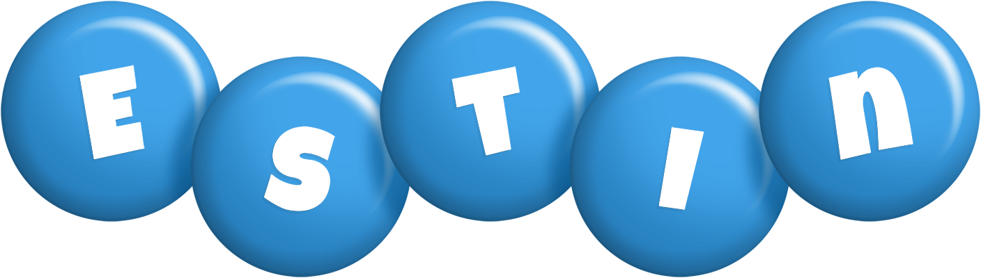 Estin candy-blue logo
