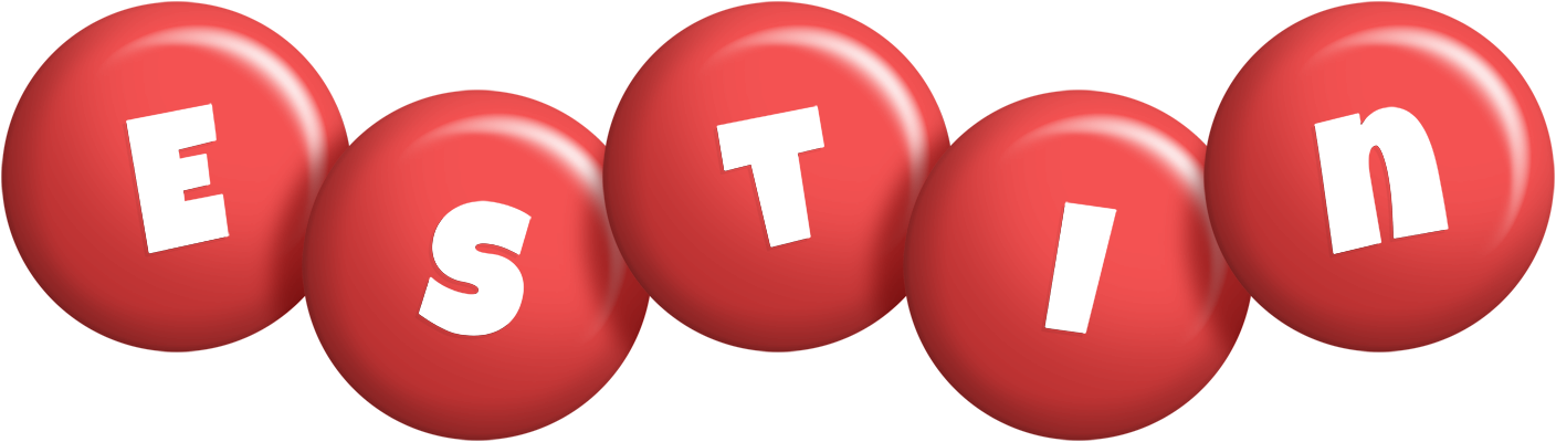 Estin candy-red logo