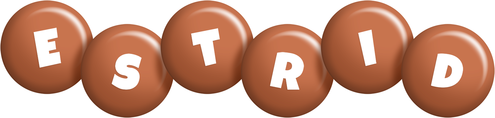 Estrid candy-brown logo