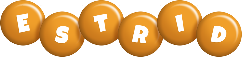 Estrid candy-orange logo