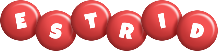 Estrid candy-red logo