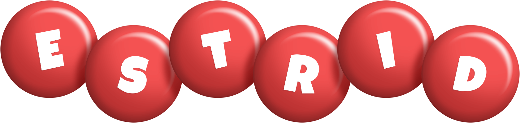 Estrid candy-red logo