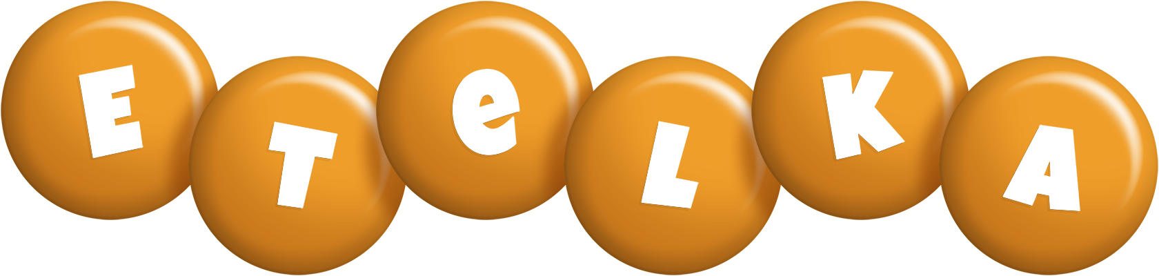 Etelka candy-orange logo