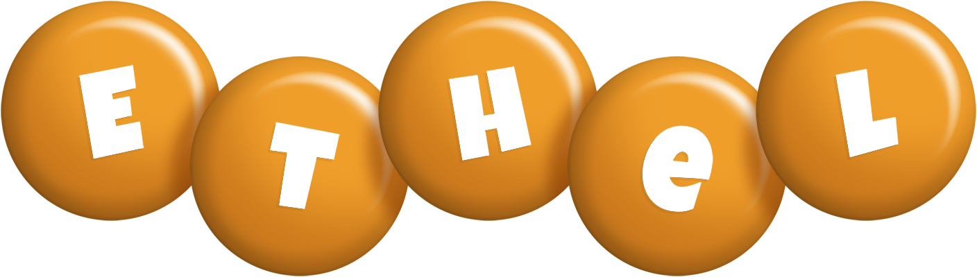 Ethel candy-orange logo