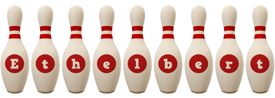 Ethelbert bowling-pin logo