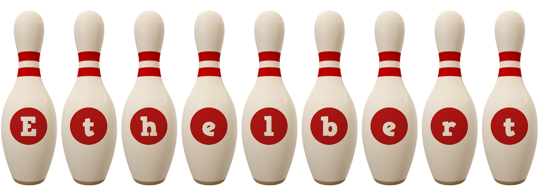 Ethelbert bowling-pin logo
