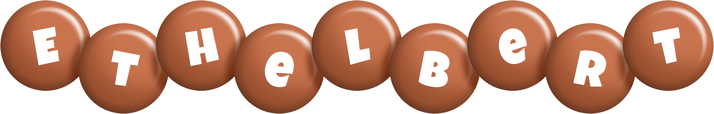 Ethelbert candy-brown logo