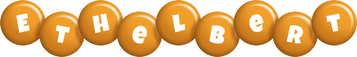 Ethelbert candy-orange logo