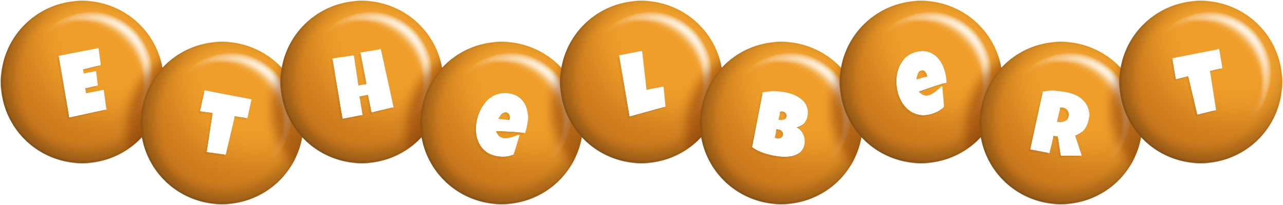 Ethelbert candy-orange logo