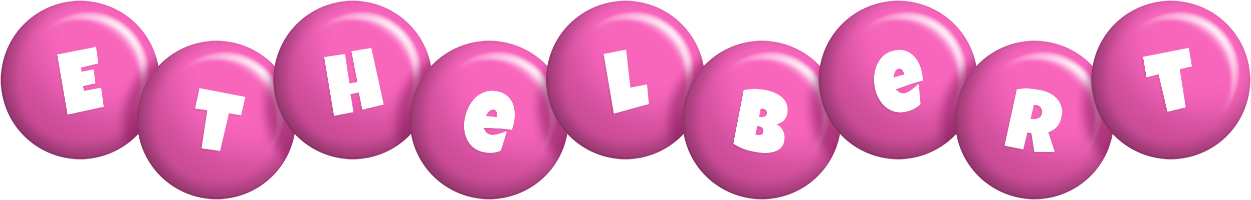 Ethelbert candy-pink logo