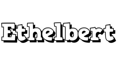 Ethelbert snowing logo