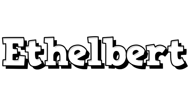 Ethelbert snowing logo