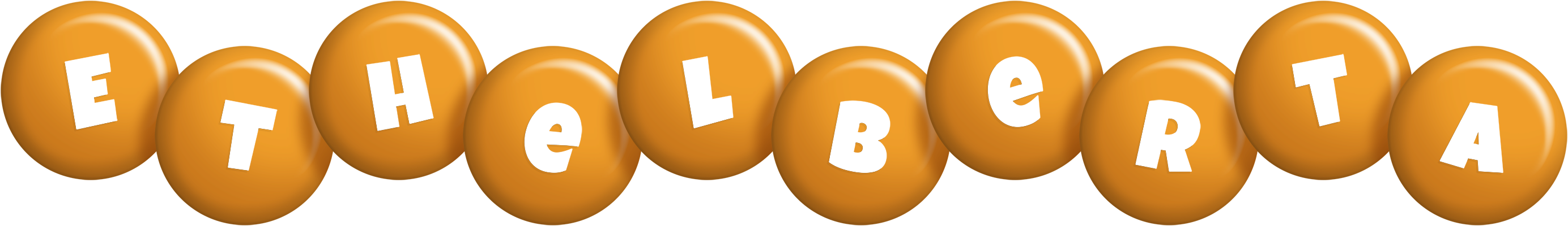Ethelberta candy-orange logo
