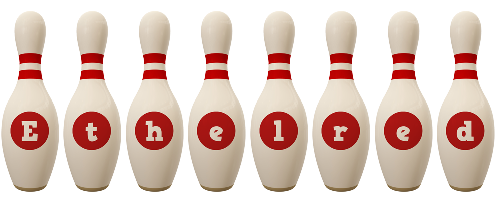 Ethelred bowling-pin logo