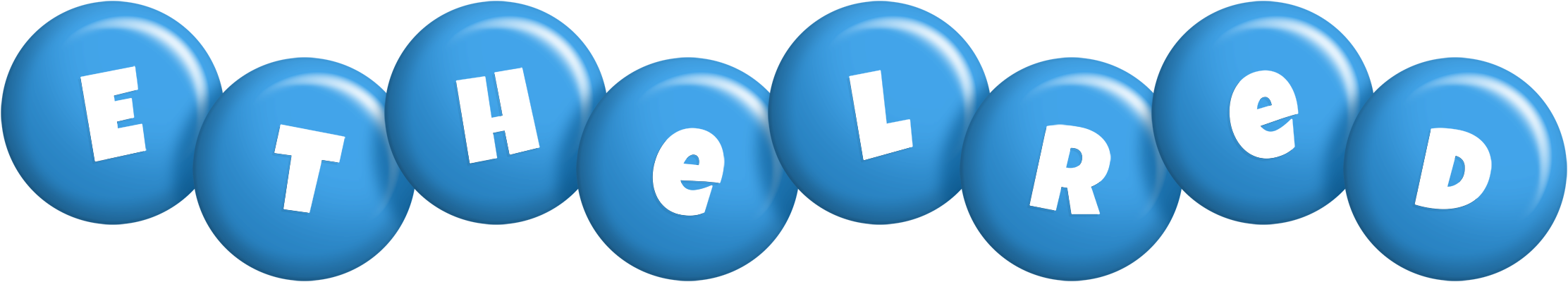 Ethelred candy-blue logo