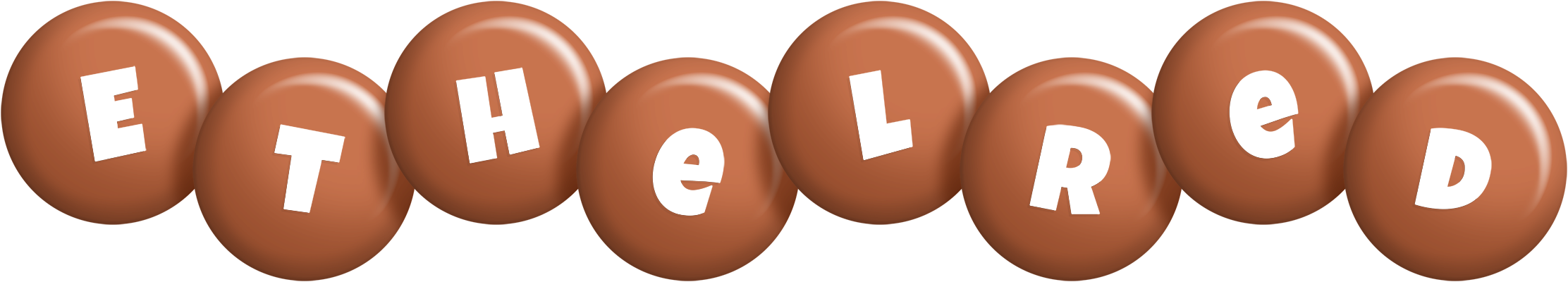 Ethelred candy-brown logo