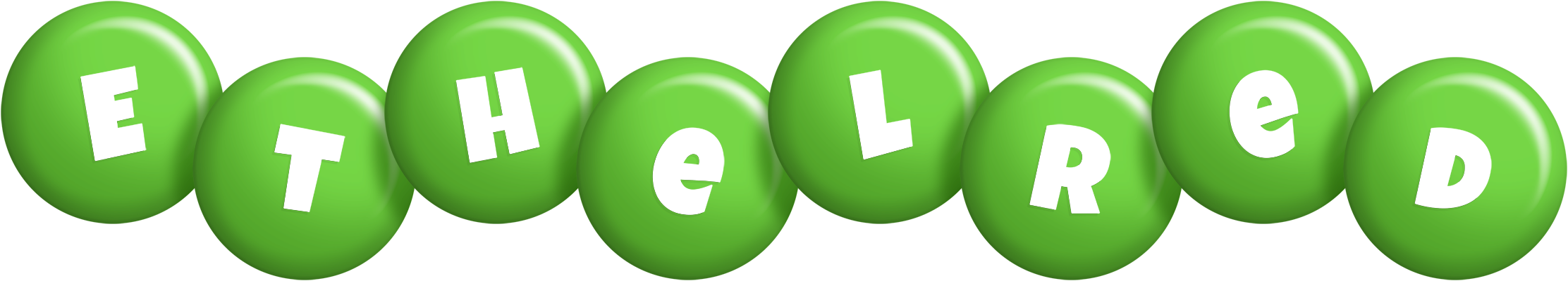 Ethelred candy-green logo