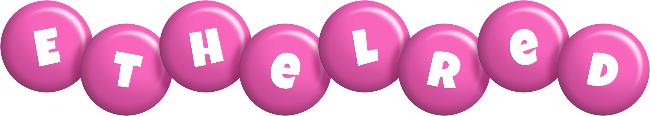Ethelred candy-pink logo
