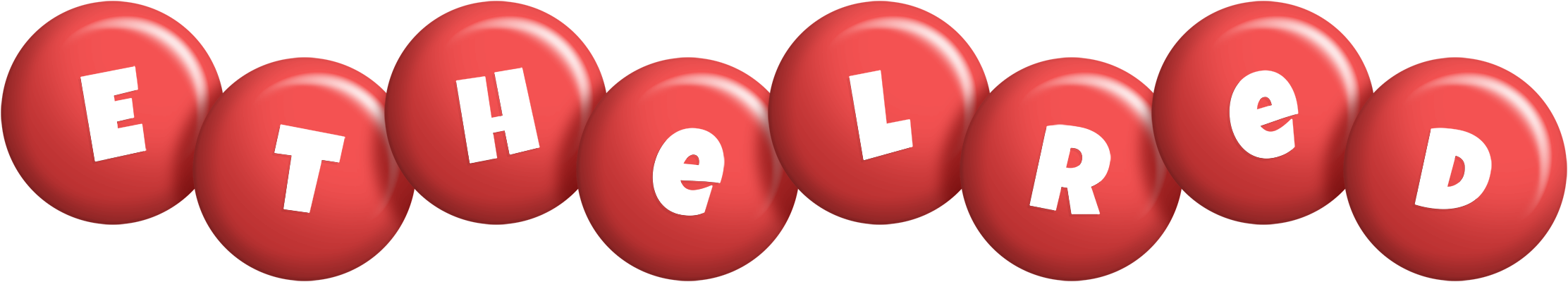 Ethelred candy-red logo