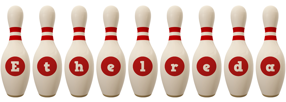 Ethelreda bowling-pin logo