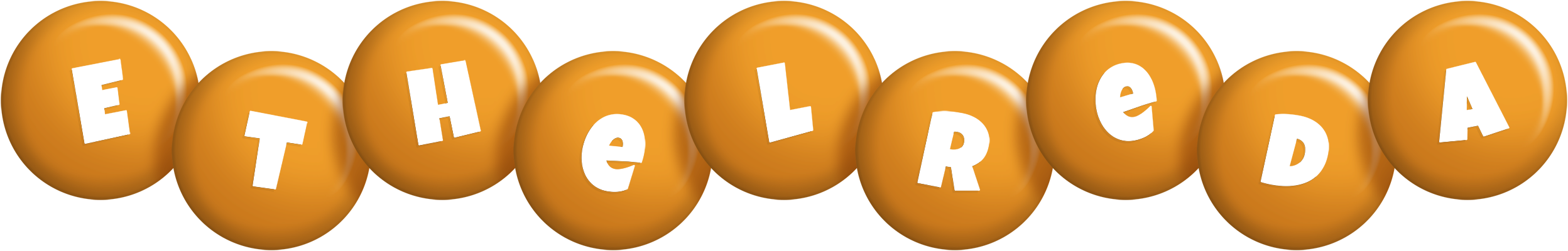Ethelreda candy-orange logo