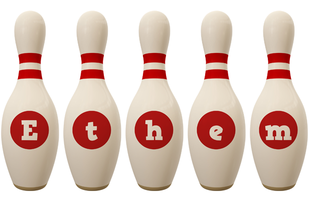 Ethem bowling-pin logo