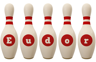 Eudor bowling-pin logo