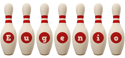 Eugenio bowling-pin logo