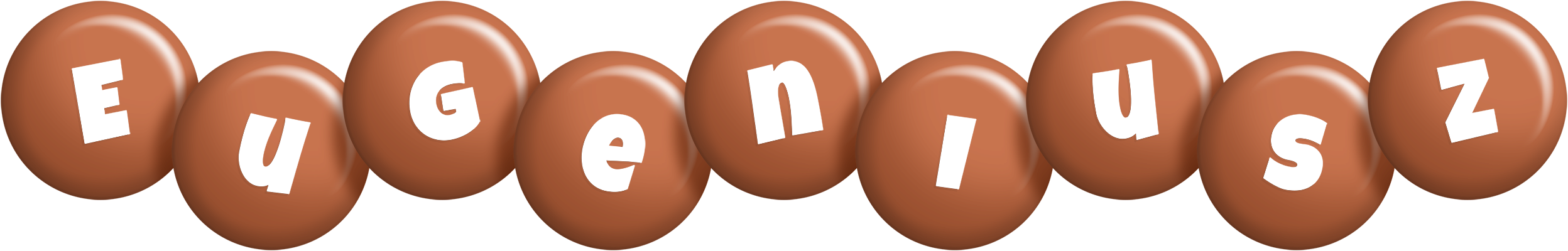 Eugeniusz candy-brown logo
