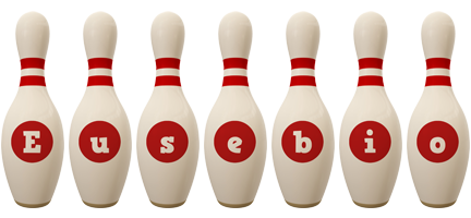 Eusebio bowling-pin logo