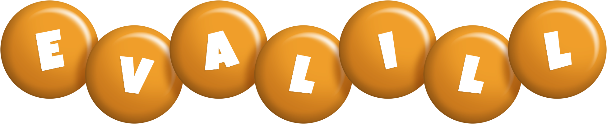 Evalill candy-orange logo