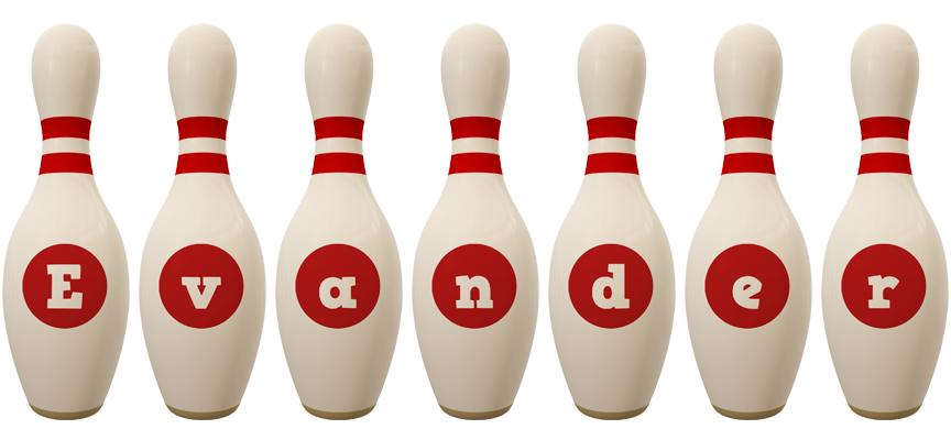 Evander bowling-pin logo