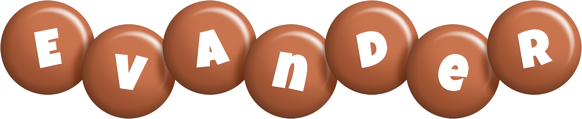 Evander candy-brown logo