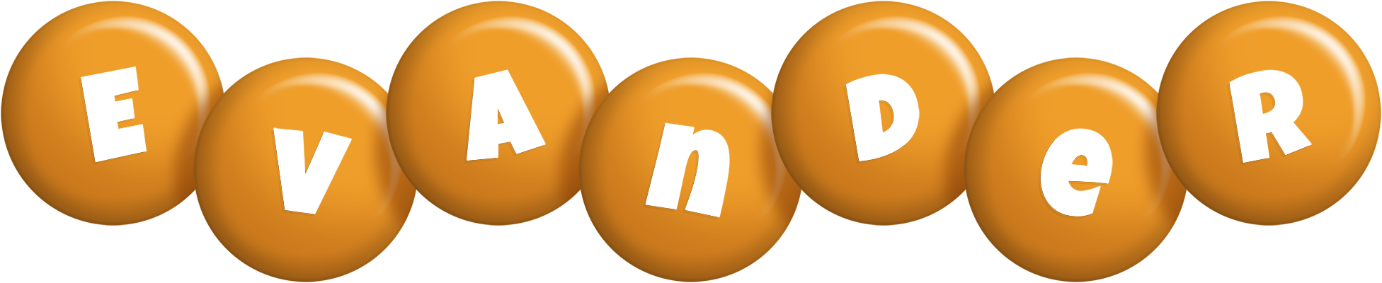 Evander candy-orange logo