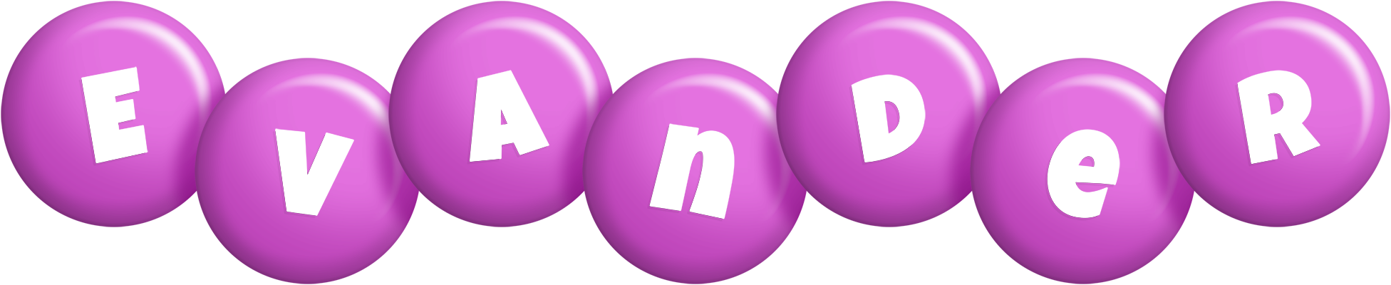 Evander candy-purple logo